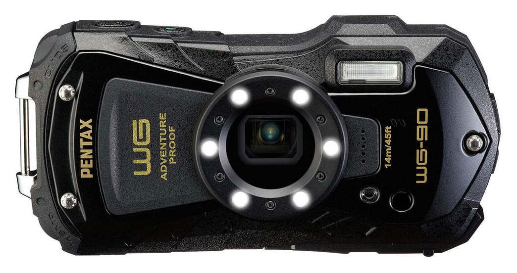 Pentax WG-90 16MP 5x Zoom Compact Digital Camera - Black