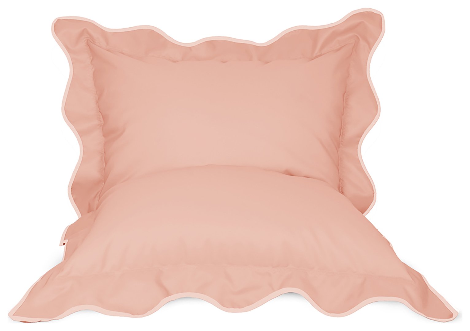 rucomfy Kids Scallop Out Squarbie Bean Bag- Dusky Pink