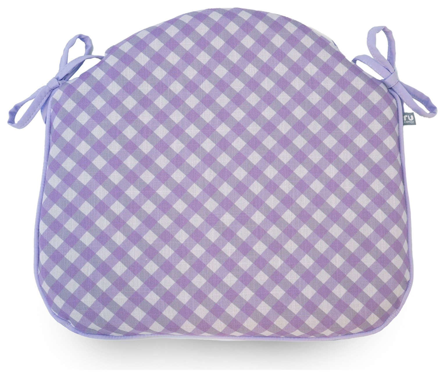 rucomfy Check Garden Chair Cushion - Lilac