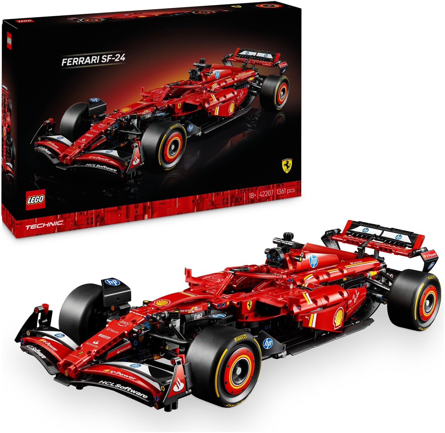 LEGO Technic Ferrari SF-24 F1 Car Model Kit for Adults 42207
