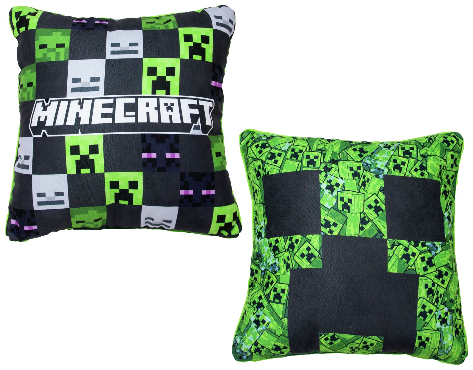 Minecraft Cubed Square Cushion - Green - 40x40cm