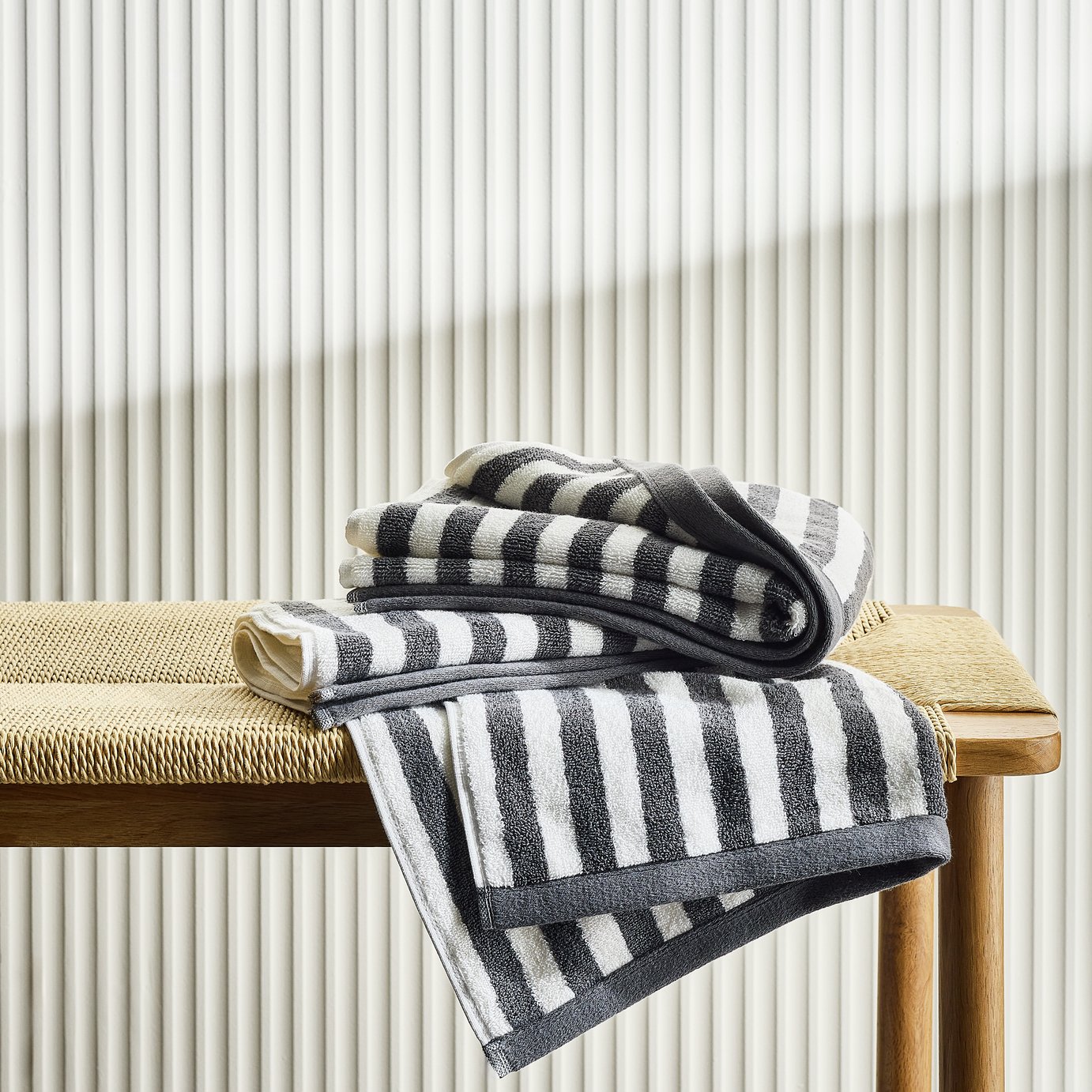 Habitat Stripe 2 Pack Hand Towel