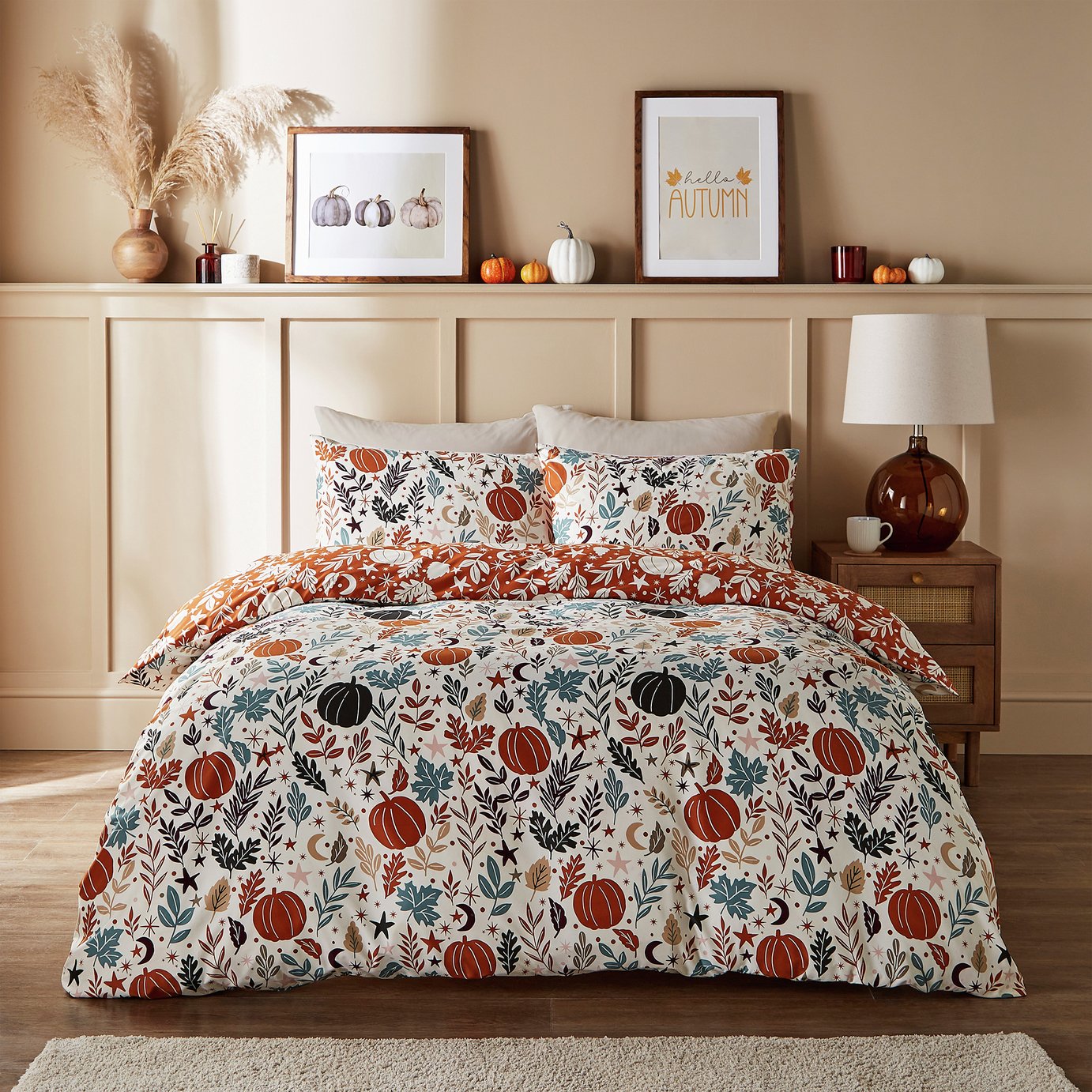 Silentnight Supersoft Pumpkin Foliage Bedding Set - Single