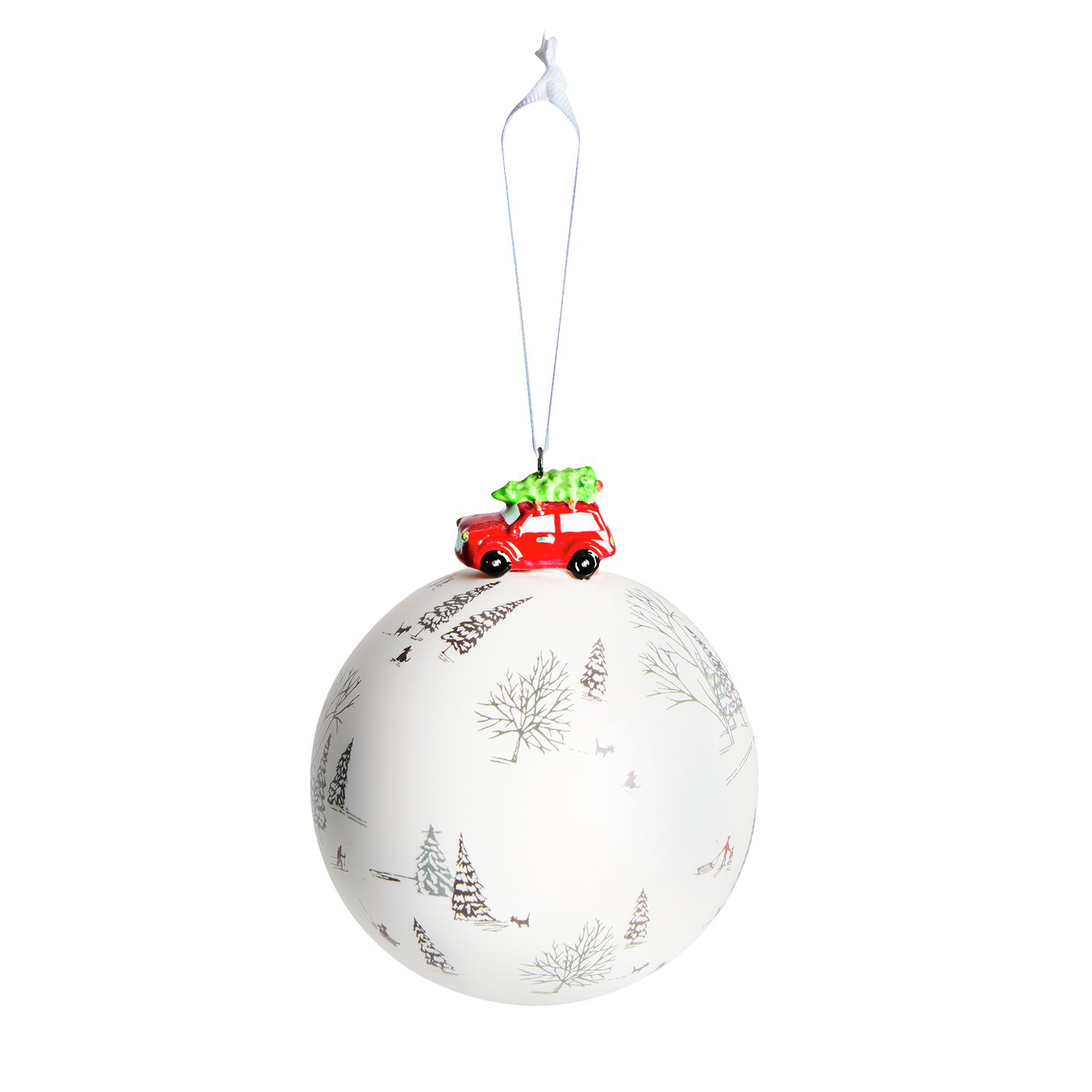 Argos Home Single Driving Home For Christmas Bauble
