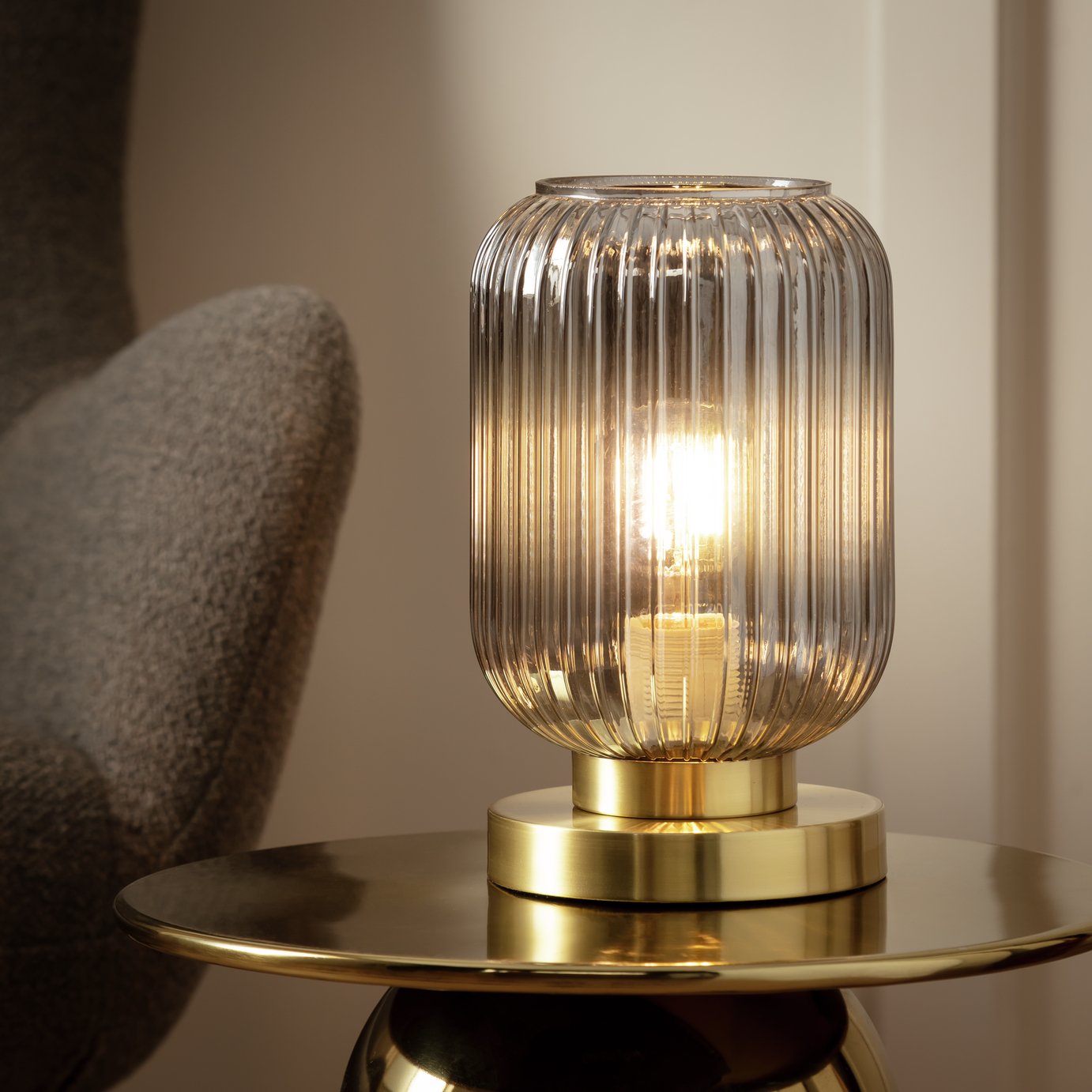 Argos Home Tall Glass Table Lamp