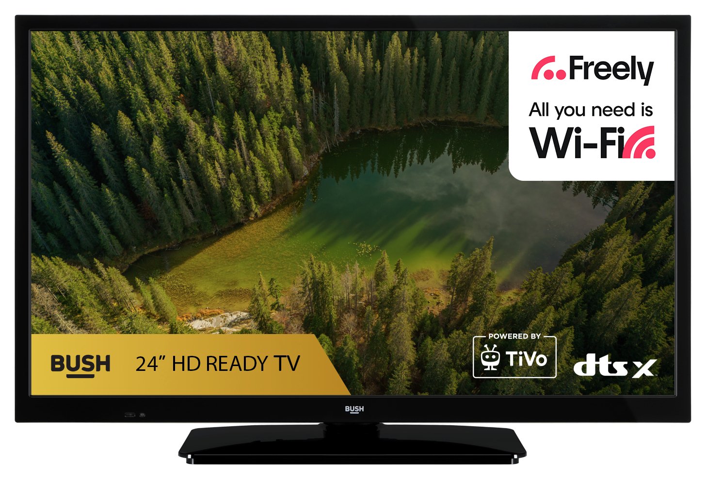Bush 24 Inch 24HT25CB Smart HD Ready HDR LED Freely TV