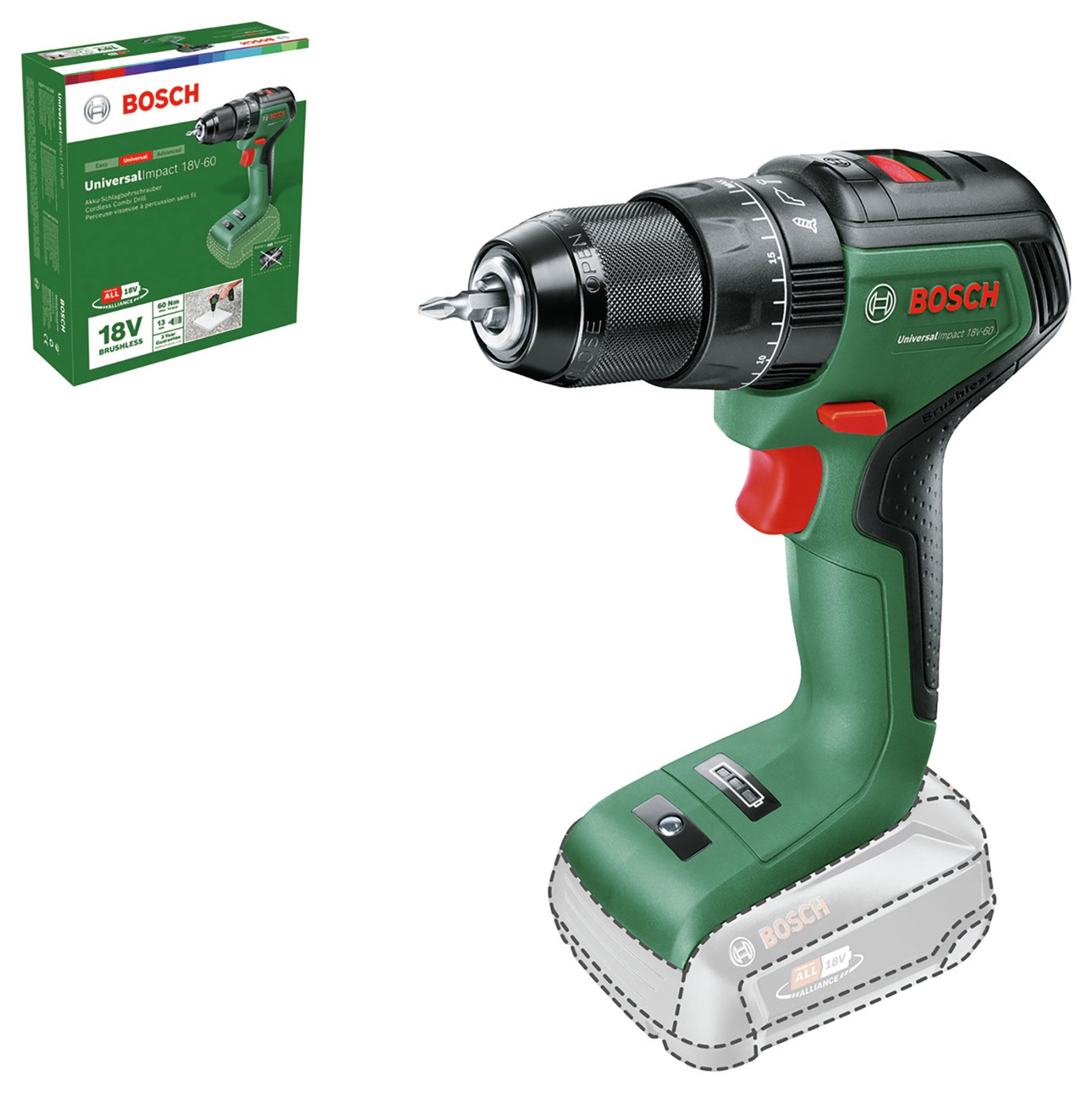 Bosch UniversalImpact 18V-60 Cordless Drill