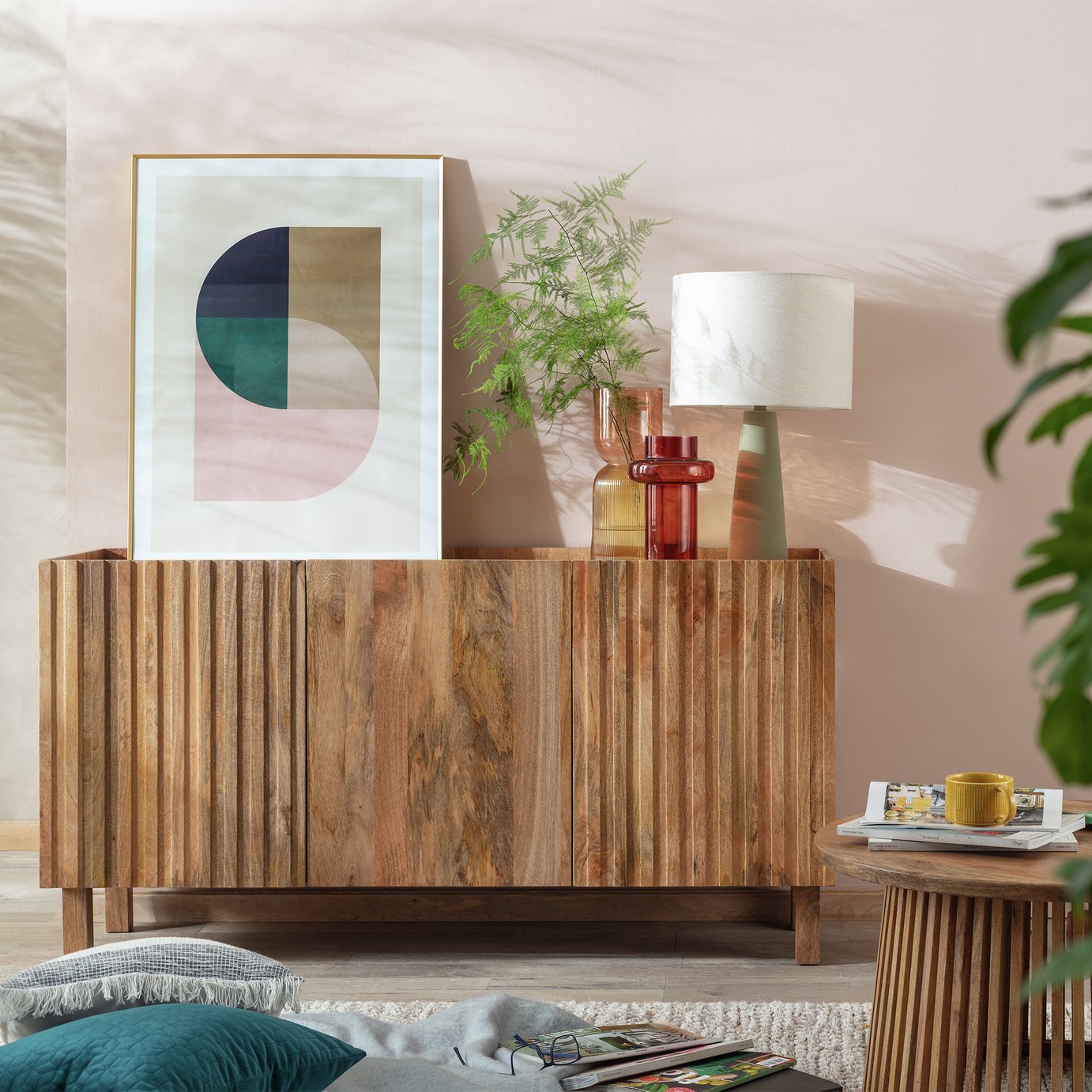 Habitat Jericho 3 Door Sideboard - Natural