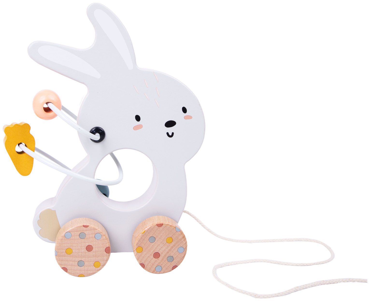 Chad Valley Woodland Wooden Pull Along Bunny 