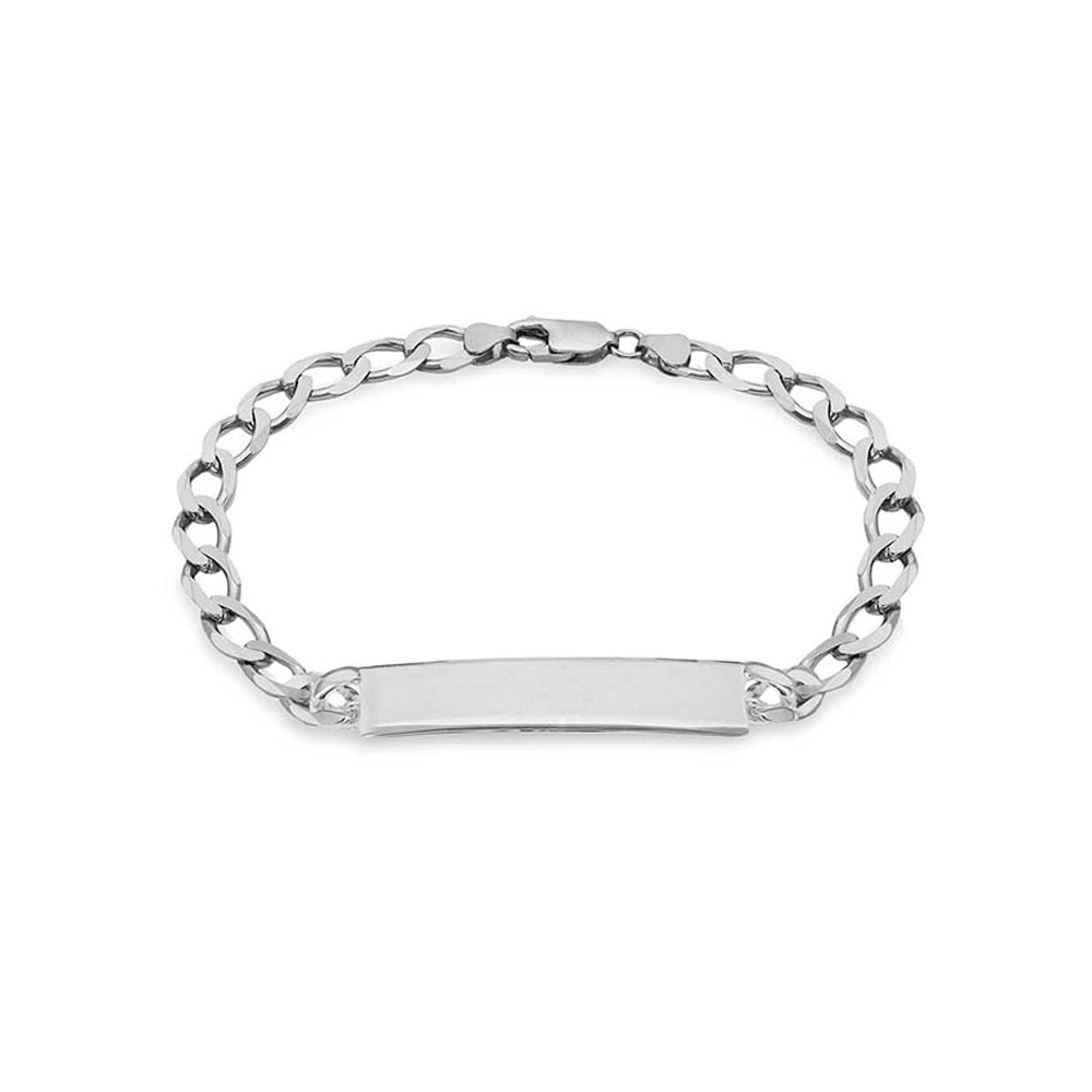 Revere Sterling Silver Personalised Curb ID Bracelet