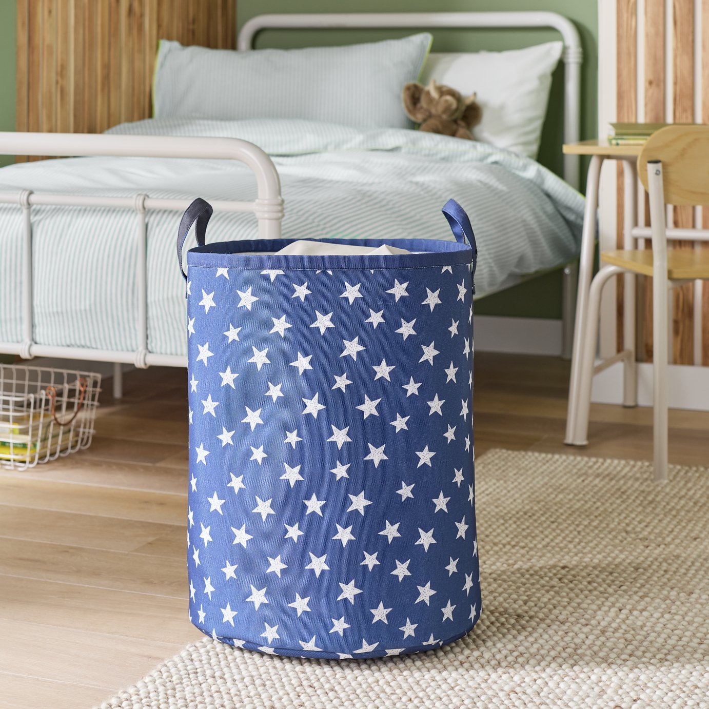Argos Home 80 Litre Star Laundry Bag - Blue