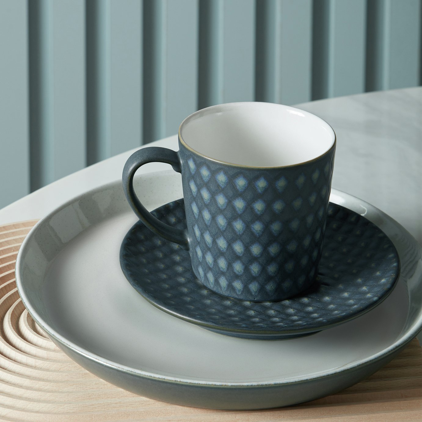 Denby 4 Piece Stoneware Side Plates - Charcoal