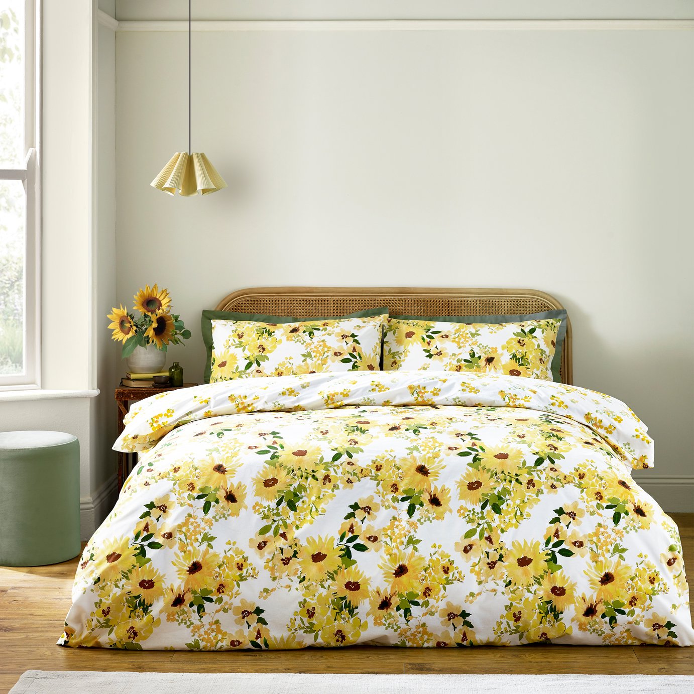 Catherine Lansfield Sunflowers Yellow Bedding Set- King size