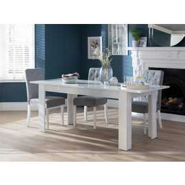 Argos Home Miami Gloss Extending 8 Seater Dining Table-White