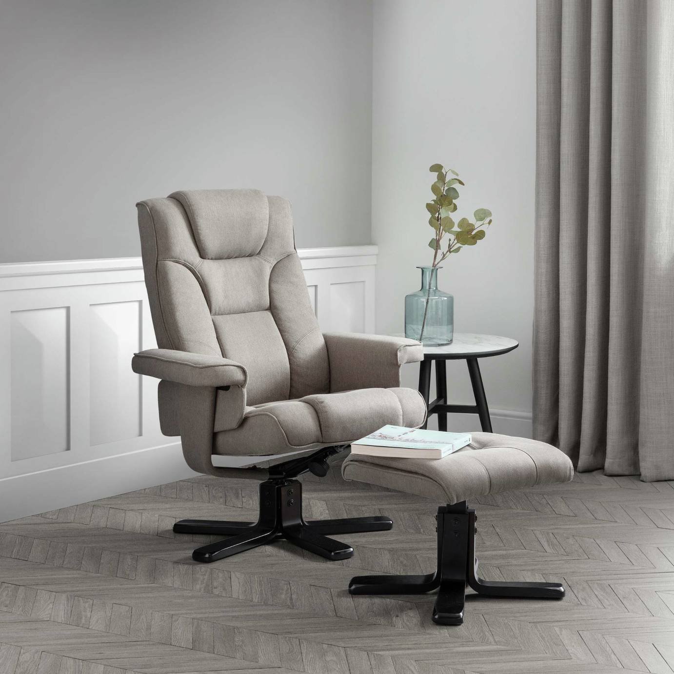 Julian Bowen Malmo Recliner Chair & Footstool