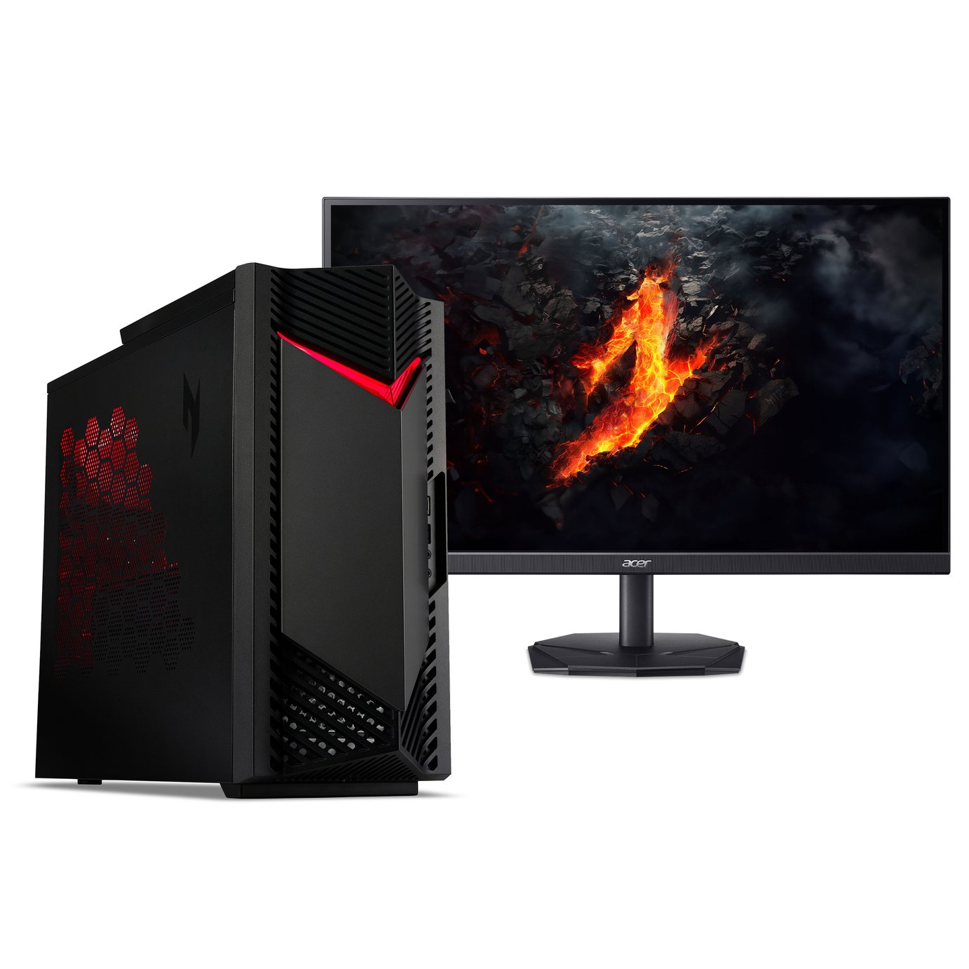 Acer Nitro N50-656 i5 16GB 512GB Gaming PC & Monitor Bundle