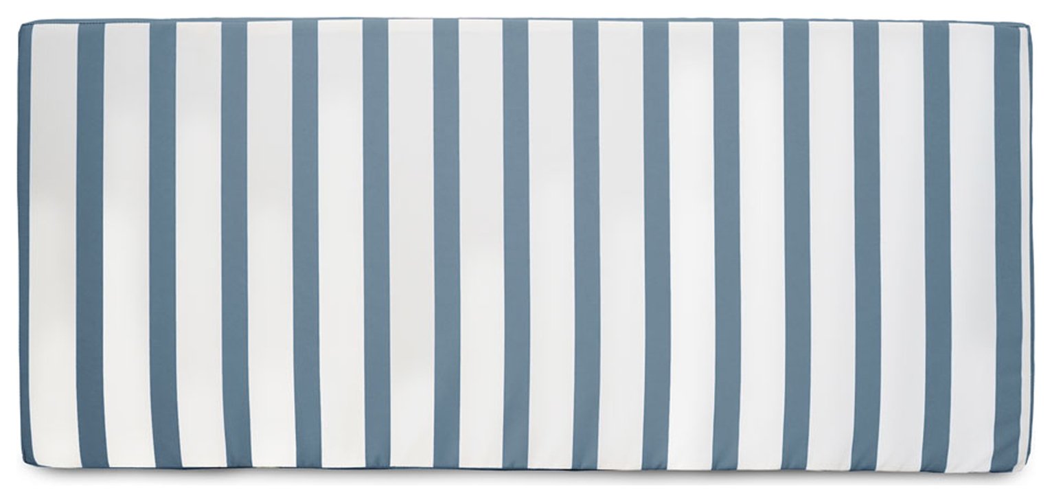 rucomfy Stripe Garden Bench Cushion - Blue & White