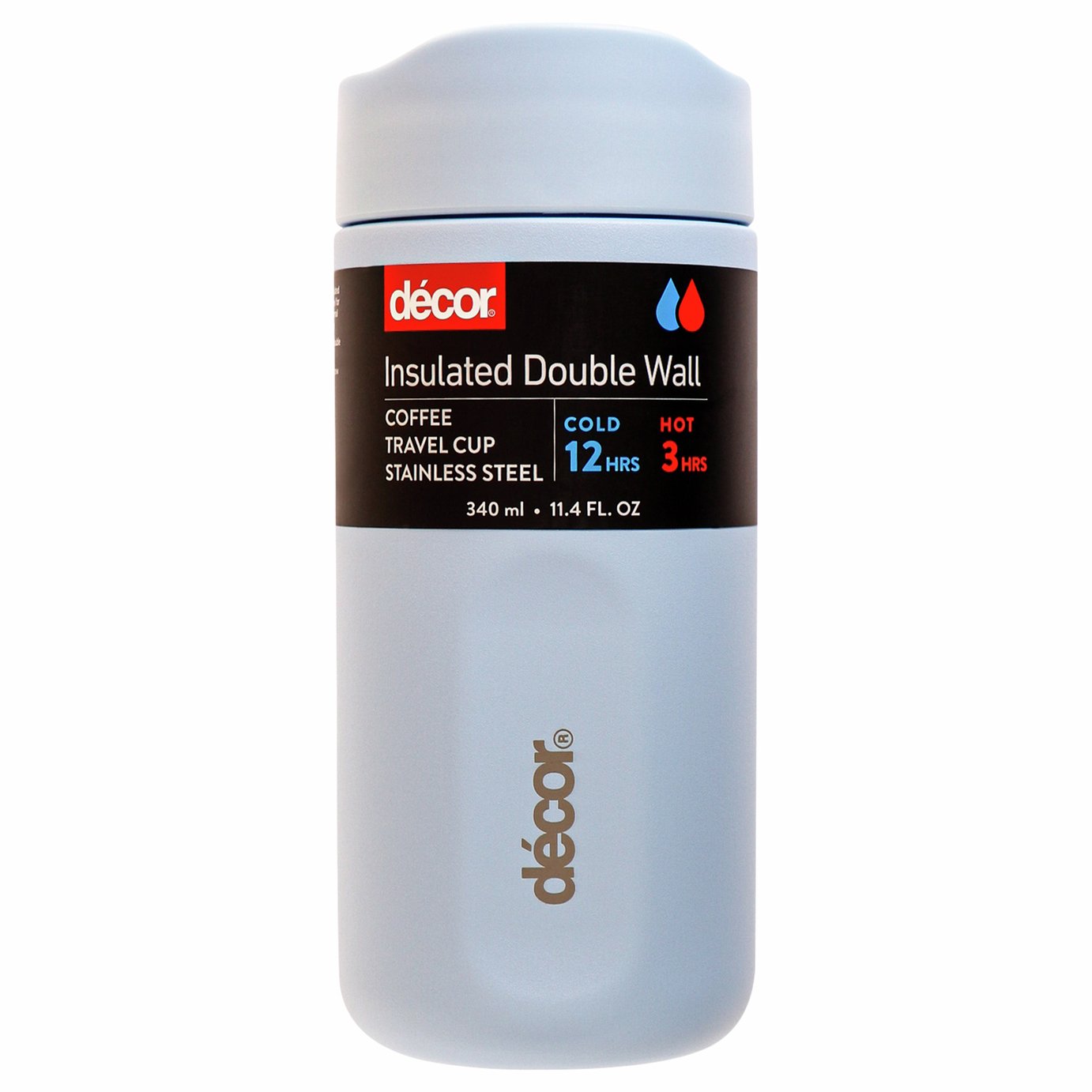 Decor Spill Proof Blue Coffee Cup - 340ml