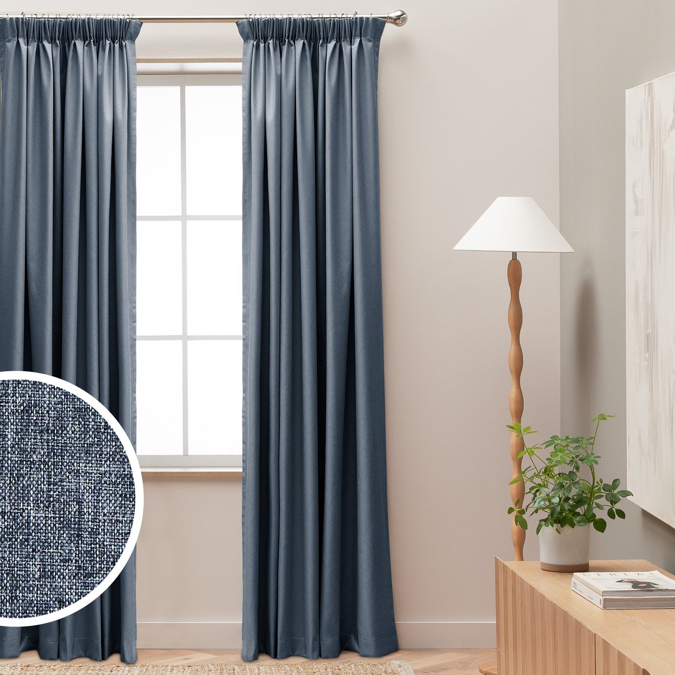 Habitat Blackout Pencil Pleat Curtain