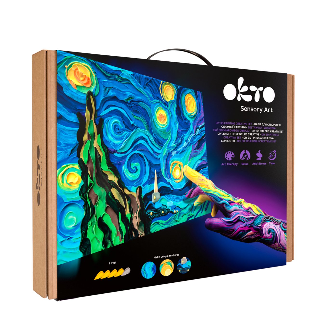 Okto Air Dry Clay 3D Starry Night Sensory Art Kit