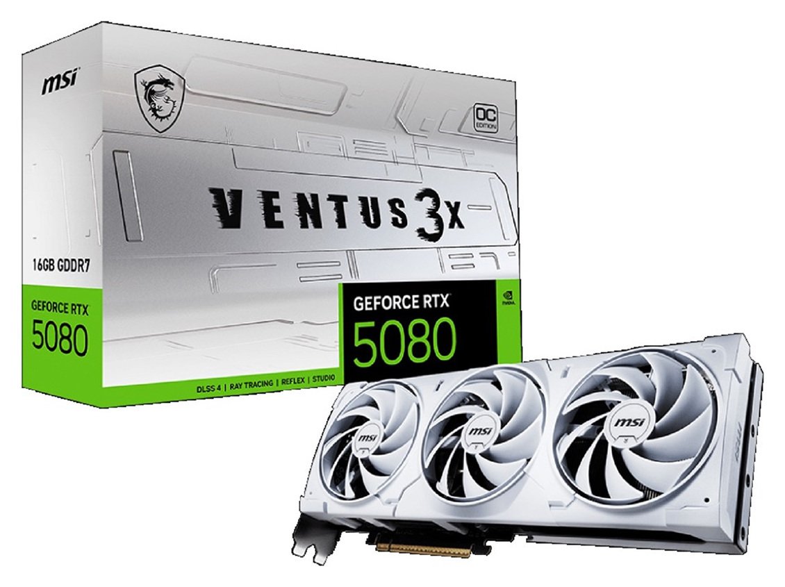 MSI Nvidia GeForce RTX 5080 Ventus 3X OC 16GB Graphic Card