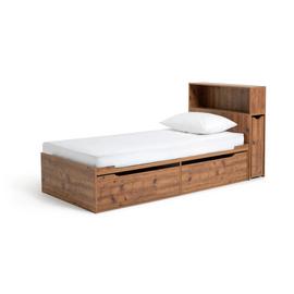 Habitat Lloyd Cabin Bed With Headboard -Rustic Oak Effect