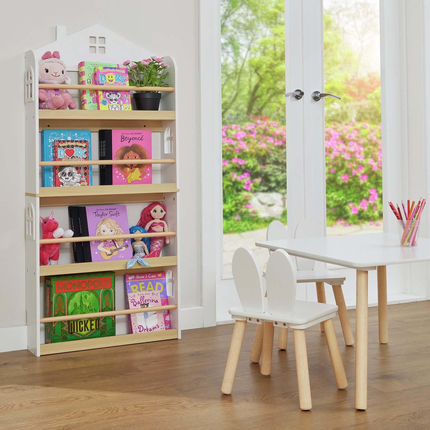 Liberty House Toys Kids Wall Mounted Bookcase - White