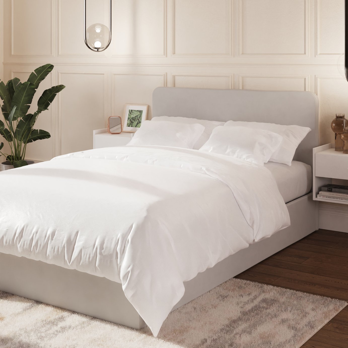 GFW Chiswick Small Double Side Lift Ottoman Bed - Grey