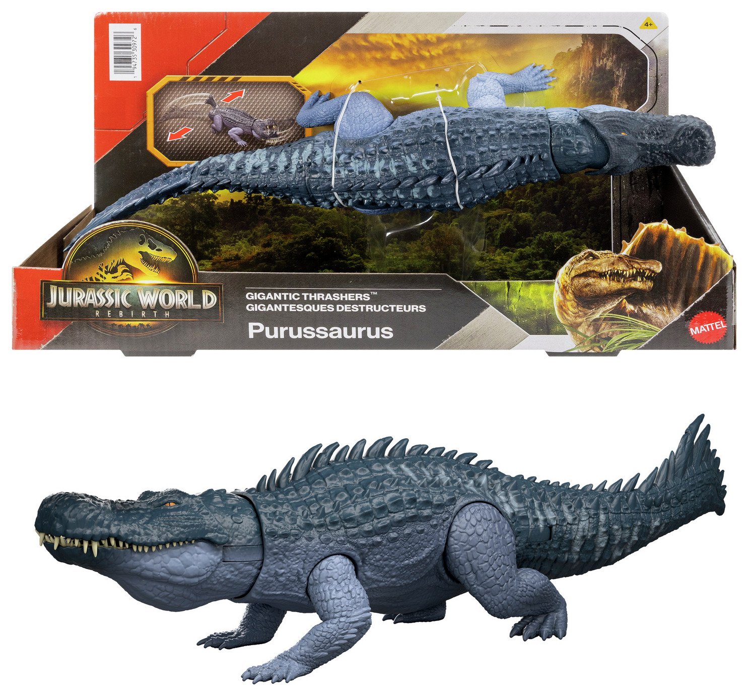 Jurassic World Rebirth  Purussaurus Dinosaur Figure Toy