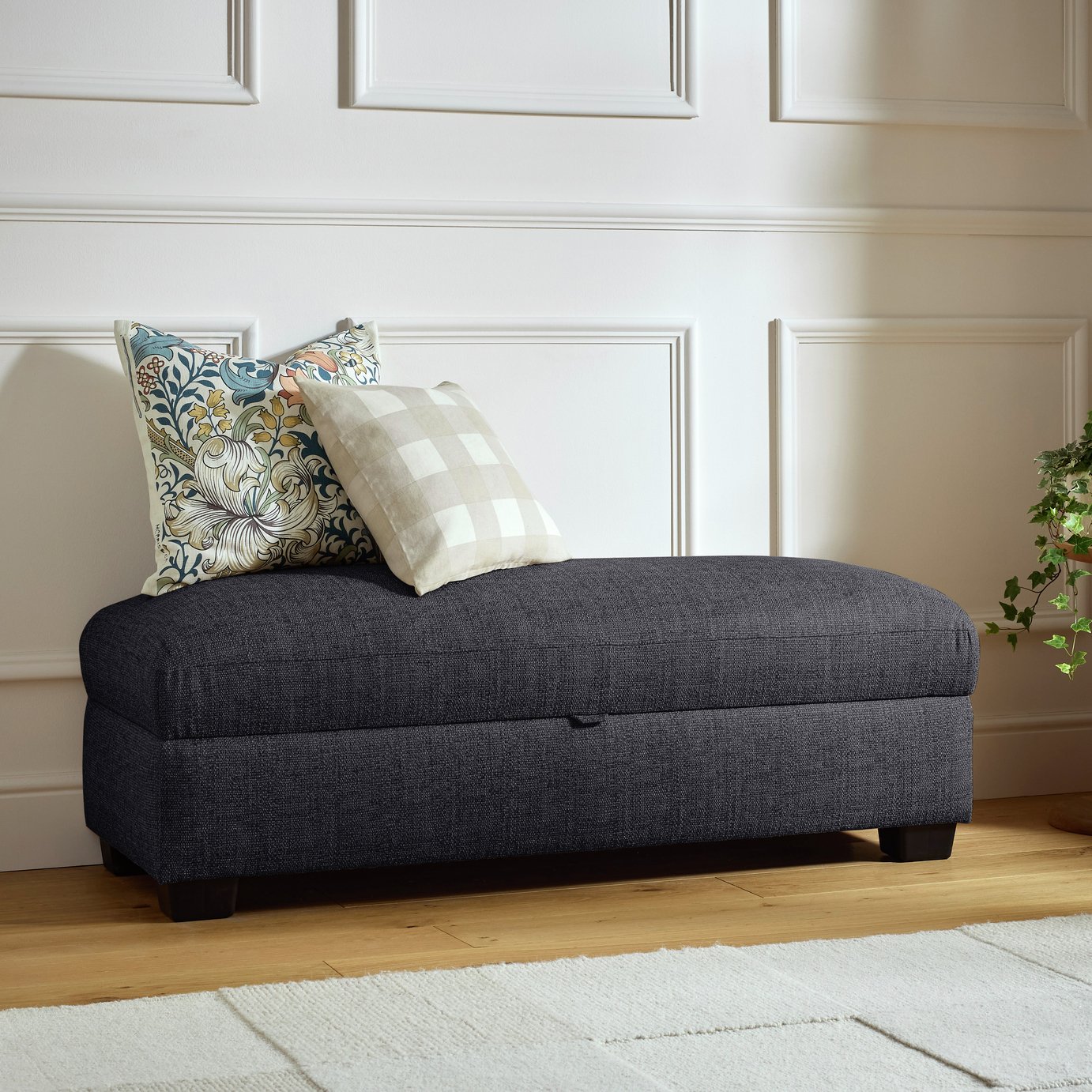 Argos Home Lisbon Fabric Storage Footstool 