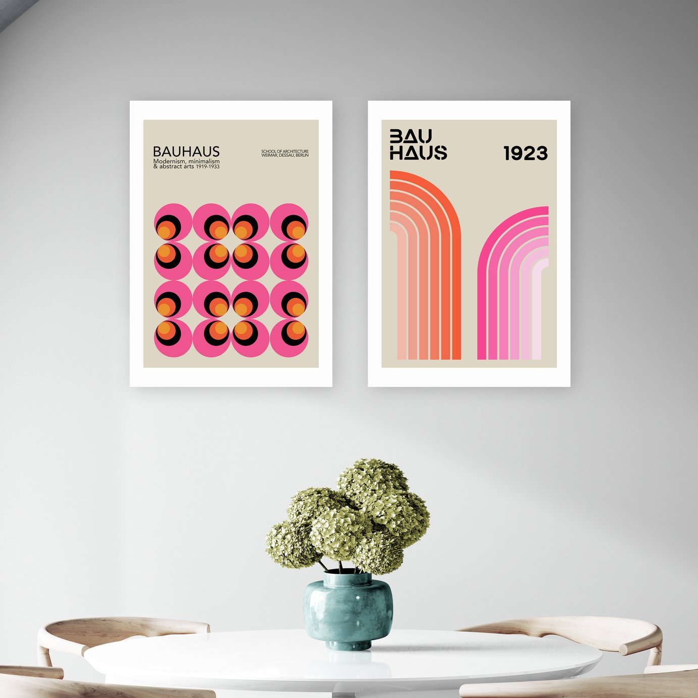 East End Prints Bauhaus Twin Set Art Prints