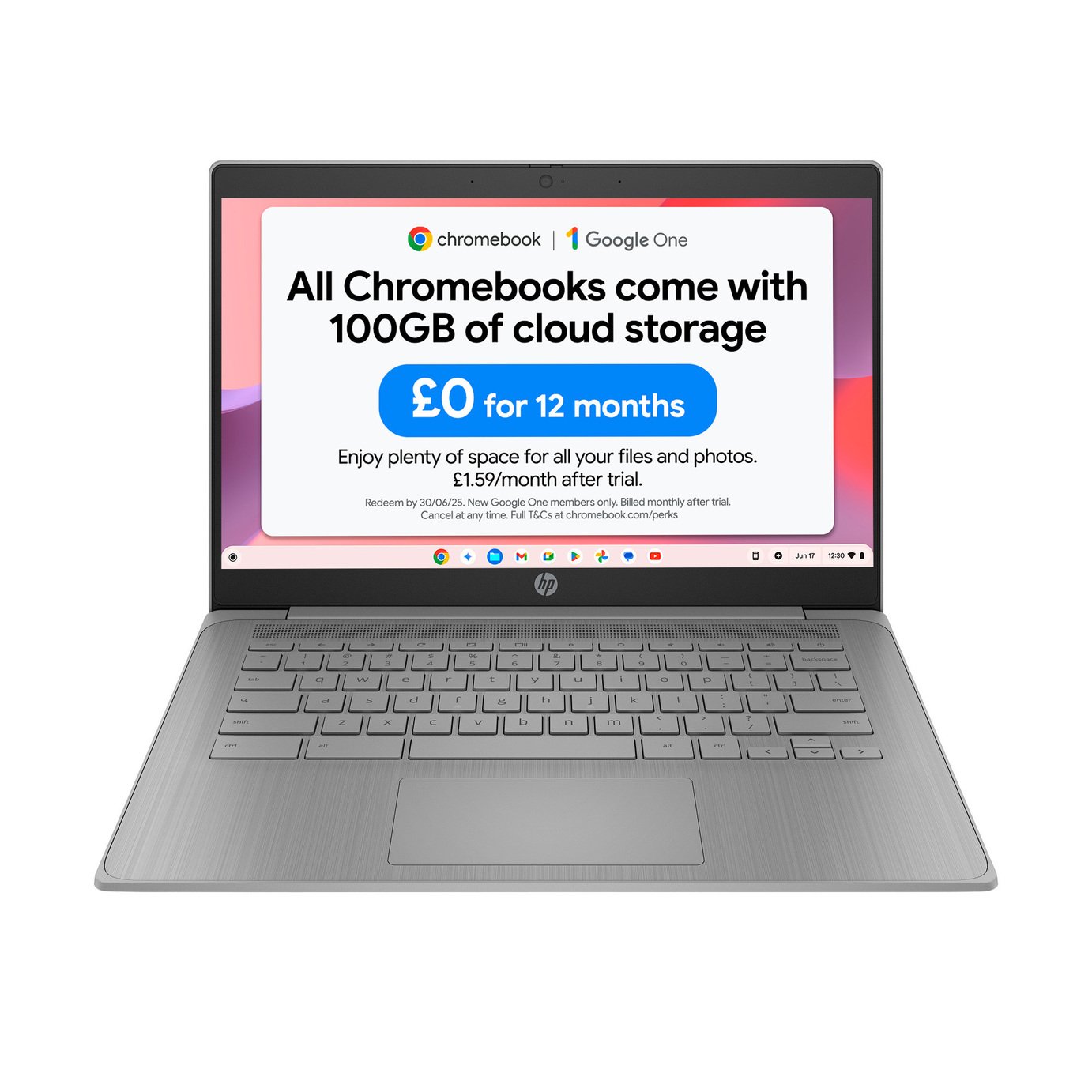 HP 14a-ne1000na 14in Celeron 4GB 64GB Chromebook - Grey