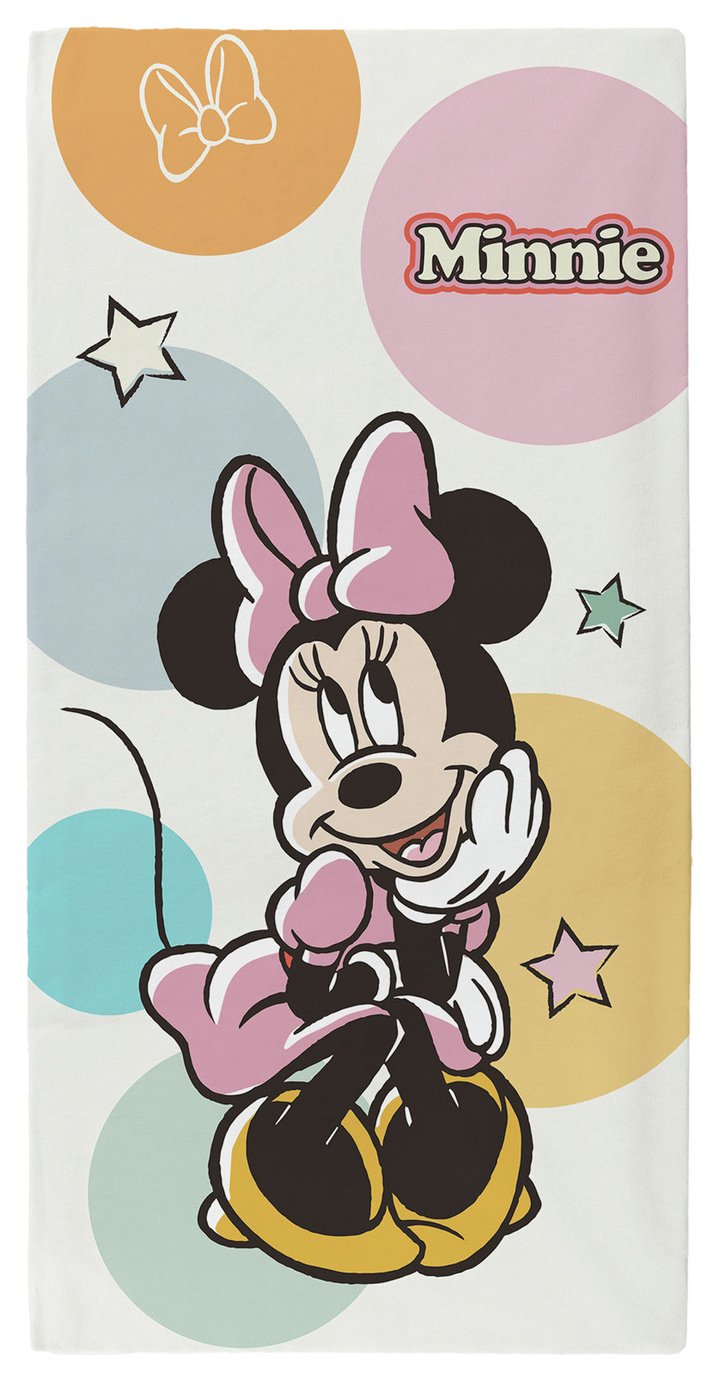 Disney Minnie Mouse Beach Towel - White