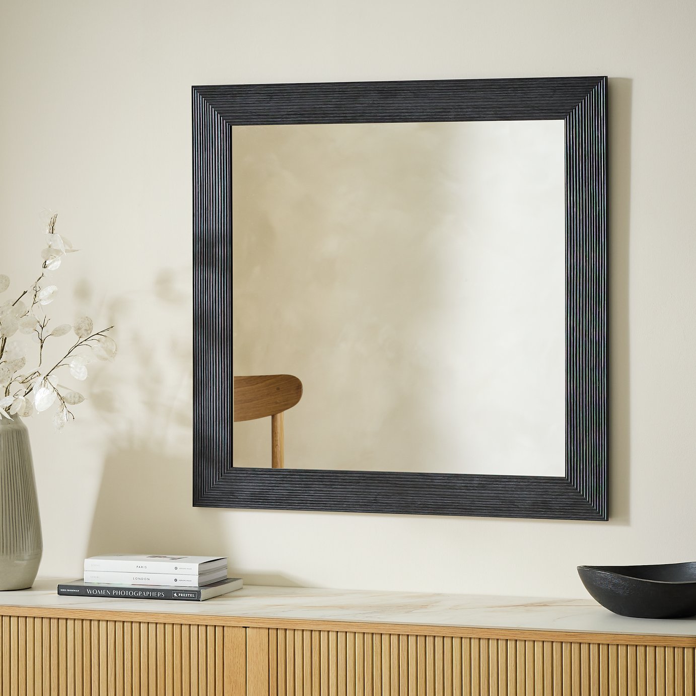 Argos Home Black Square Wall Mirror - 60x60cm