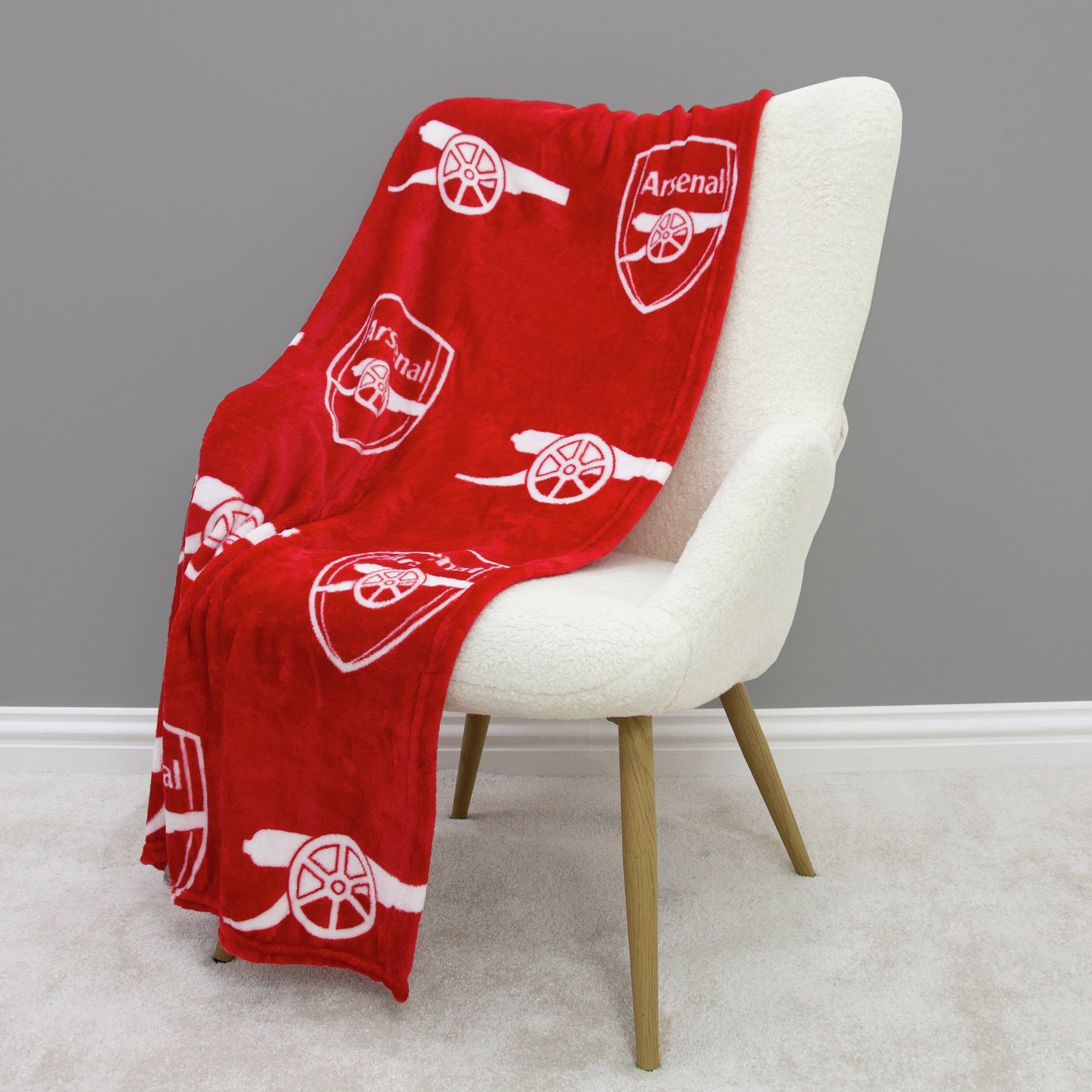 Arsenal FC Fleece Throw - Red - 100x150cm