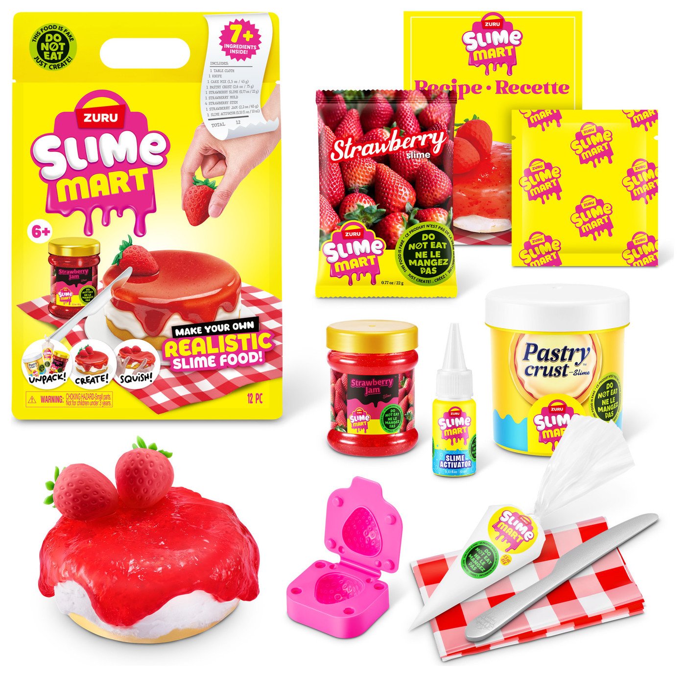Zuru Slime Mart Mall Shopping Bag Strawberry Cheesecake