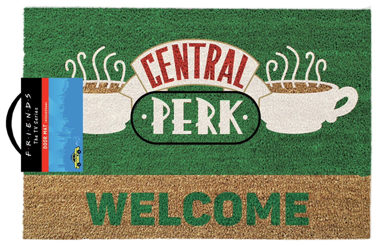 Pyramid Friends Central Perk Green Doormat - 40x60cm