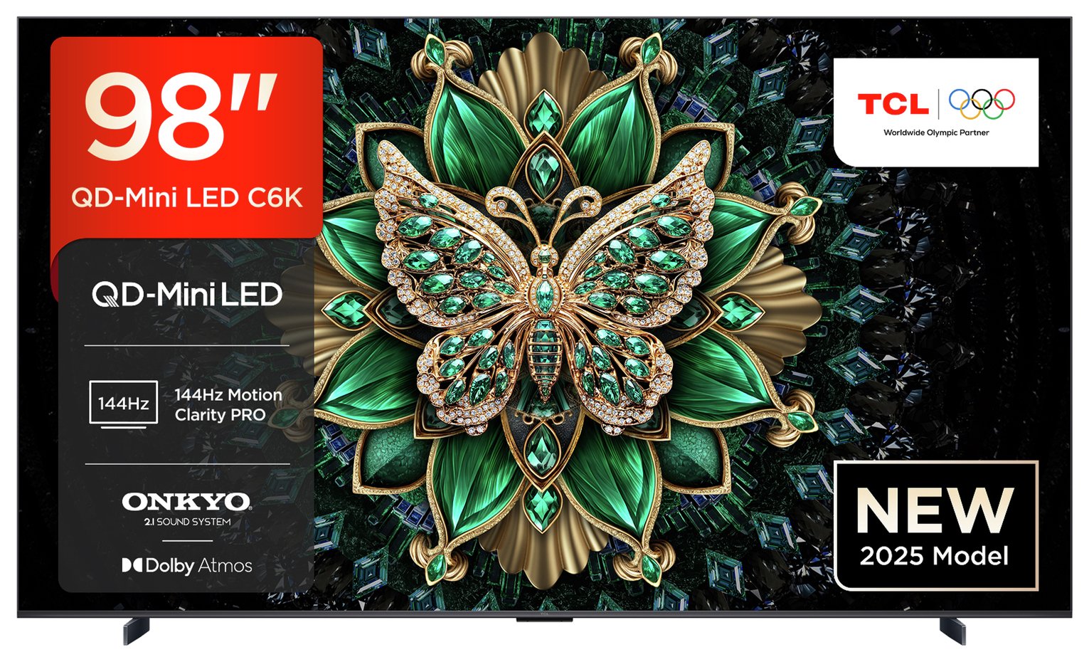 TCL 98 Inch 98C6K Smart 4K UHD HDR Mini LED TV