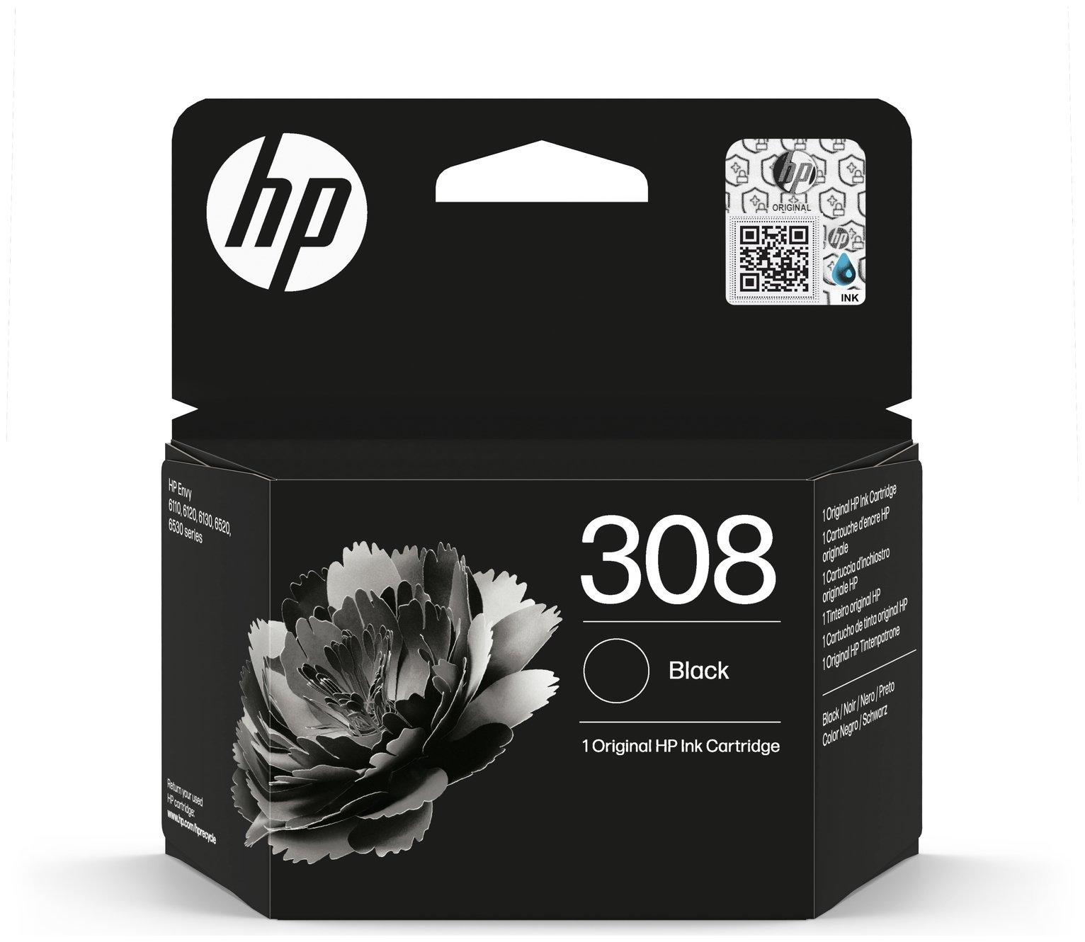 HP 308 Original Ink Cartridge - Black