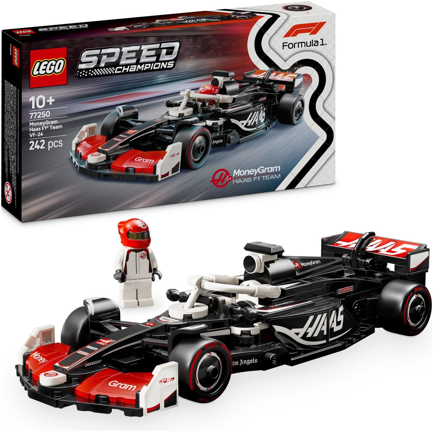 LEGO Speed Champions MoneyGram Haas F1 VF-24 Race Car 77250