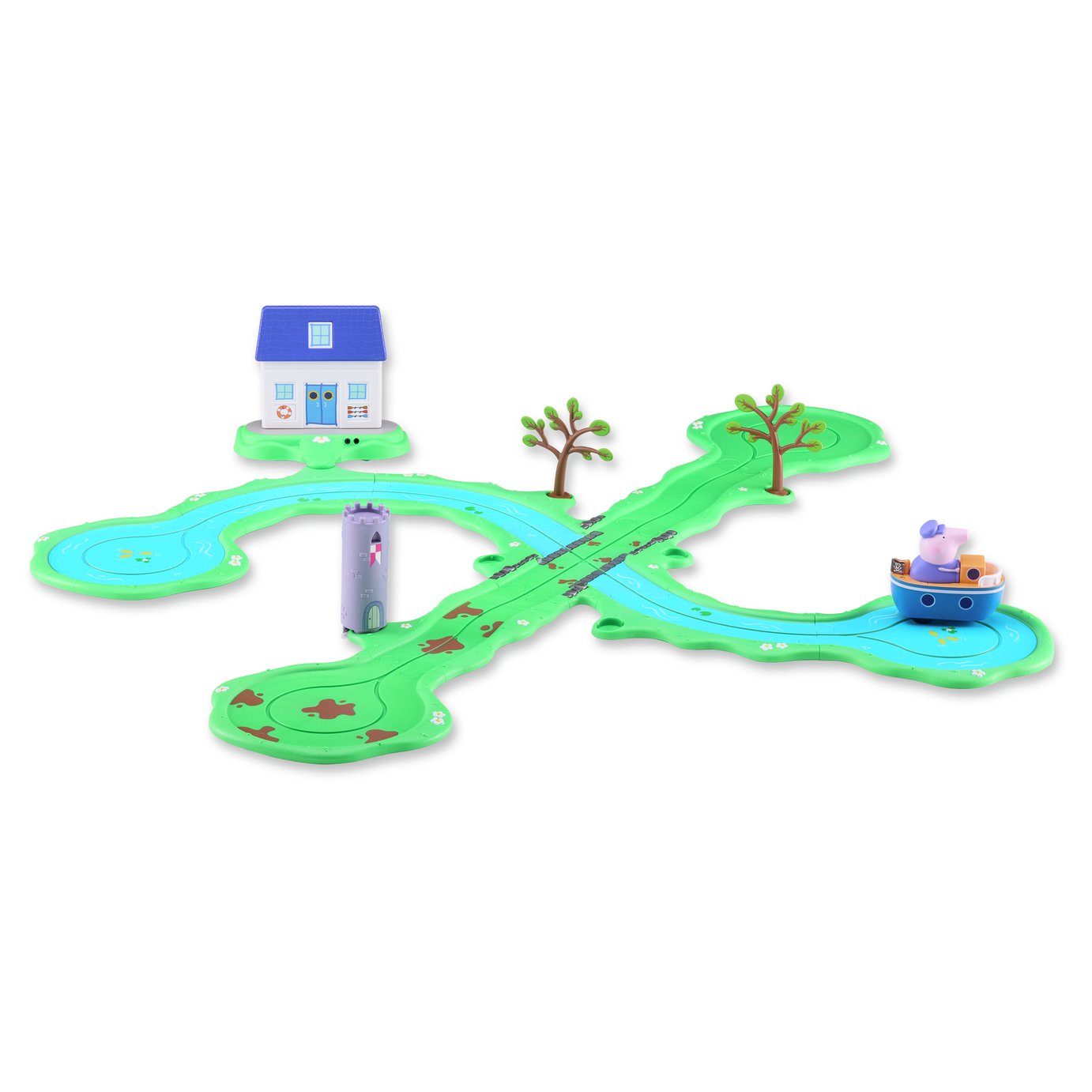 Peppa Pig Whizz Around Bobbing Along Boat Trip Playset 