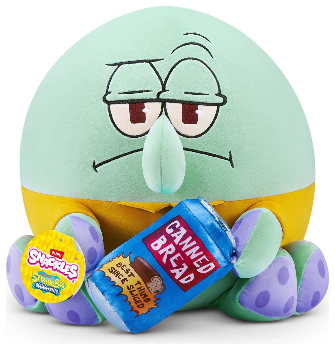 Snackles S1 SpongeBob Squidward With Canned B Soft Toy