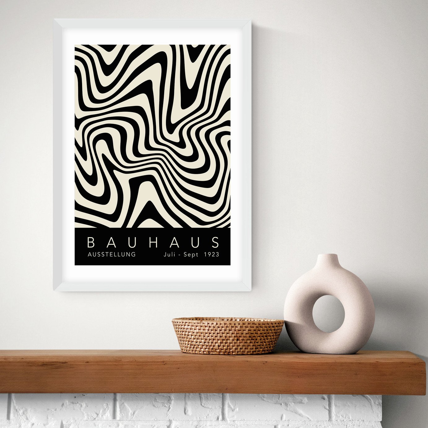 East End Prints Bauhaus Black Art Print