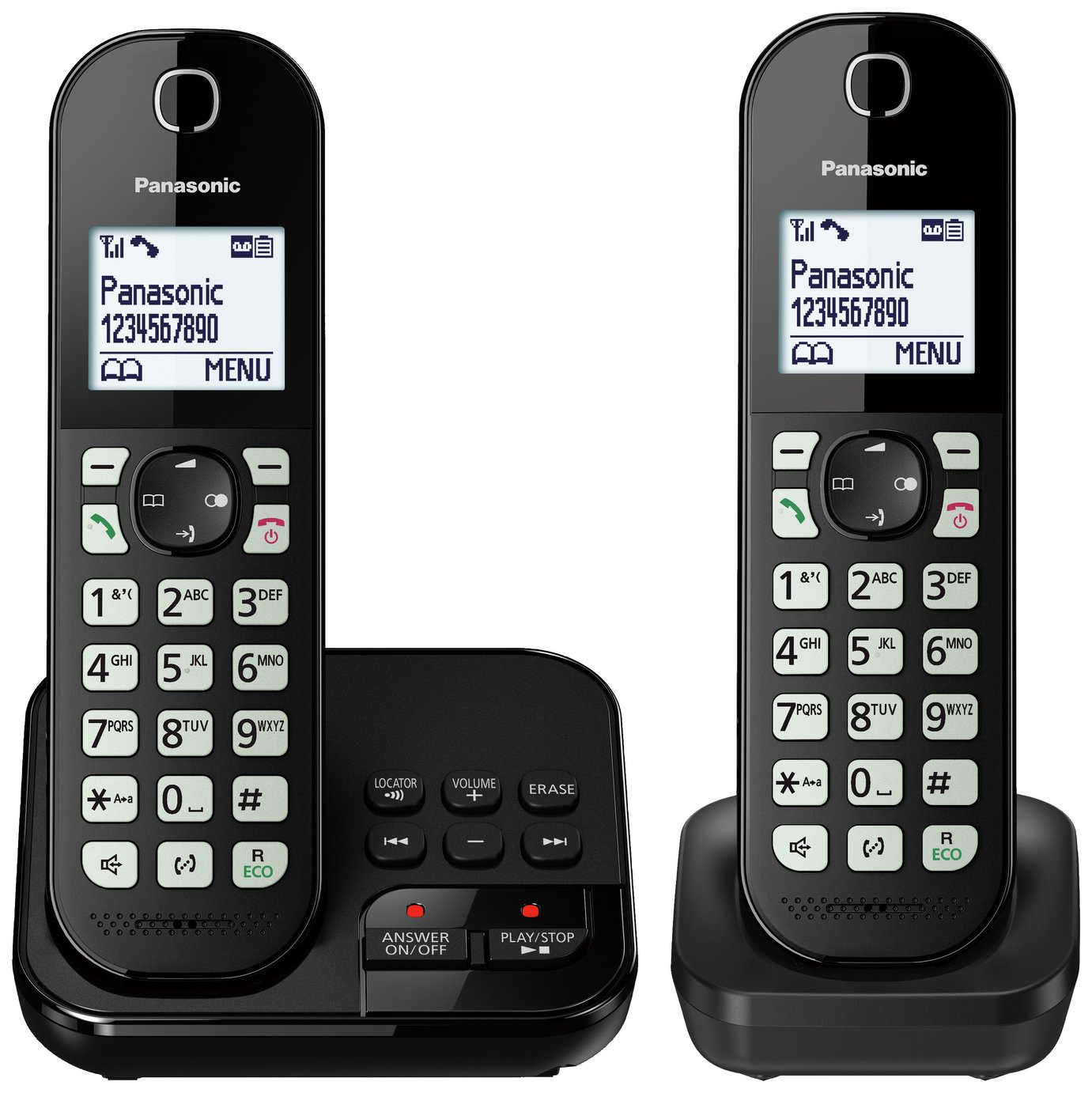 Panasonic KX-TGC462EB Cordless Phone & Answer Machine - Twin