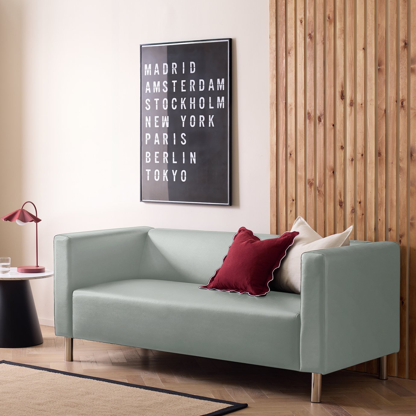 Argos Home Moda Faux Leather 3 Seater Sofa