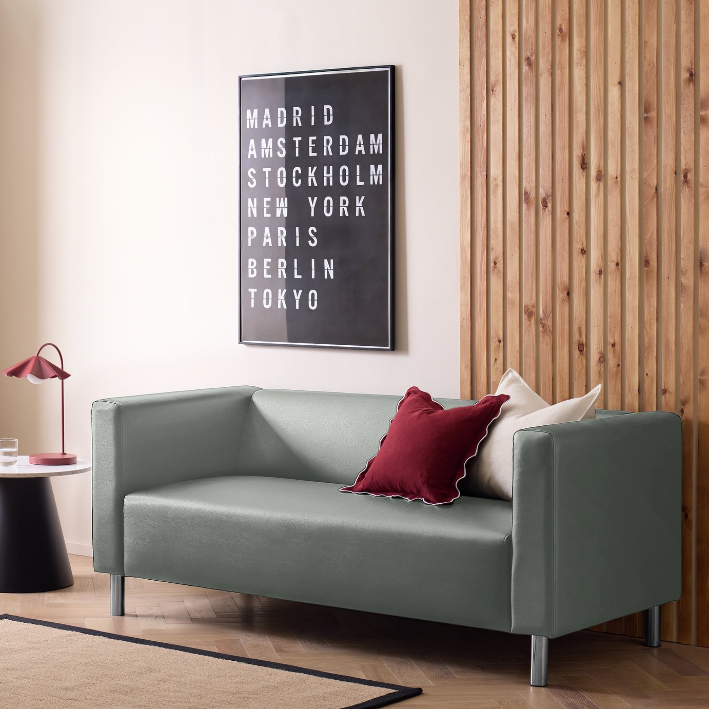 Argos Home Moda Faux Leather 3 Seater Sofa