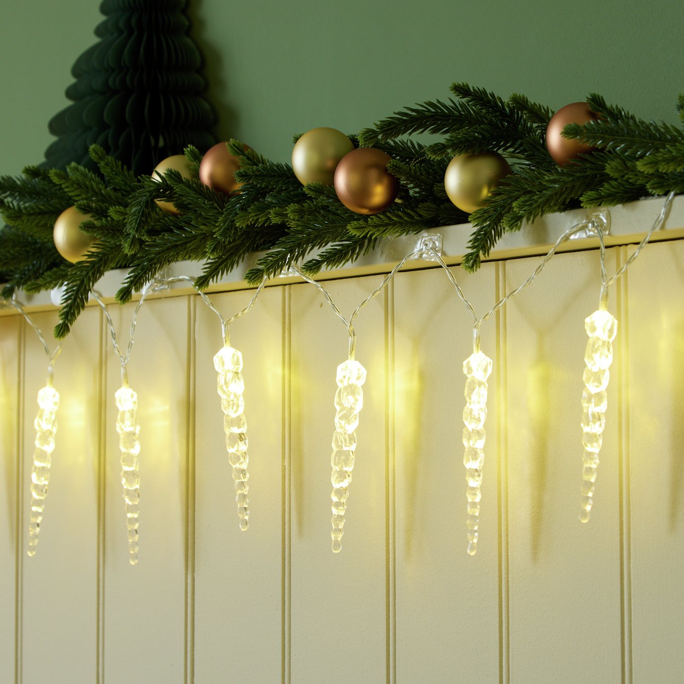 Argos Home 10 Warm White LED Christmas Tree Lights