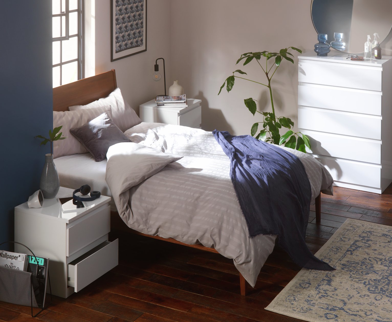 Argos Home Jenson 2 Bedside & 5 Drawer Chest Set