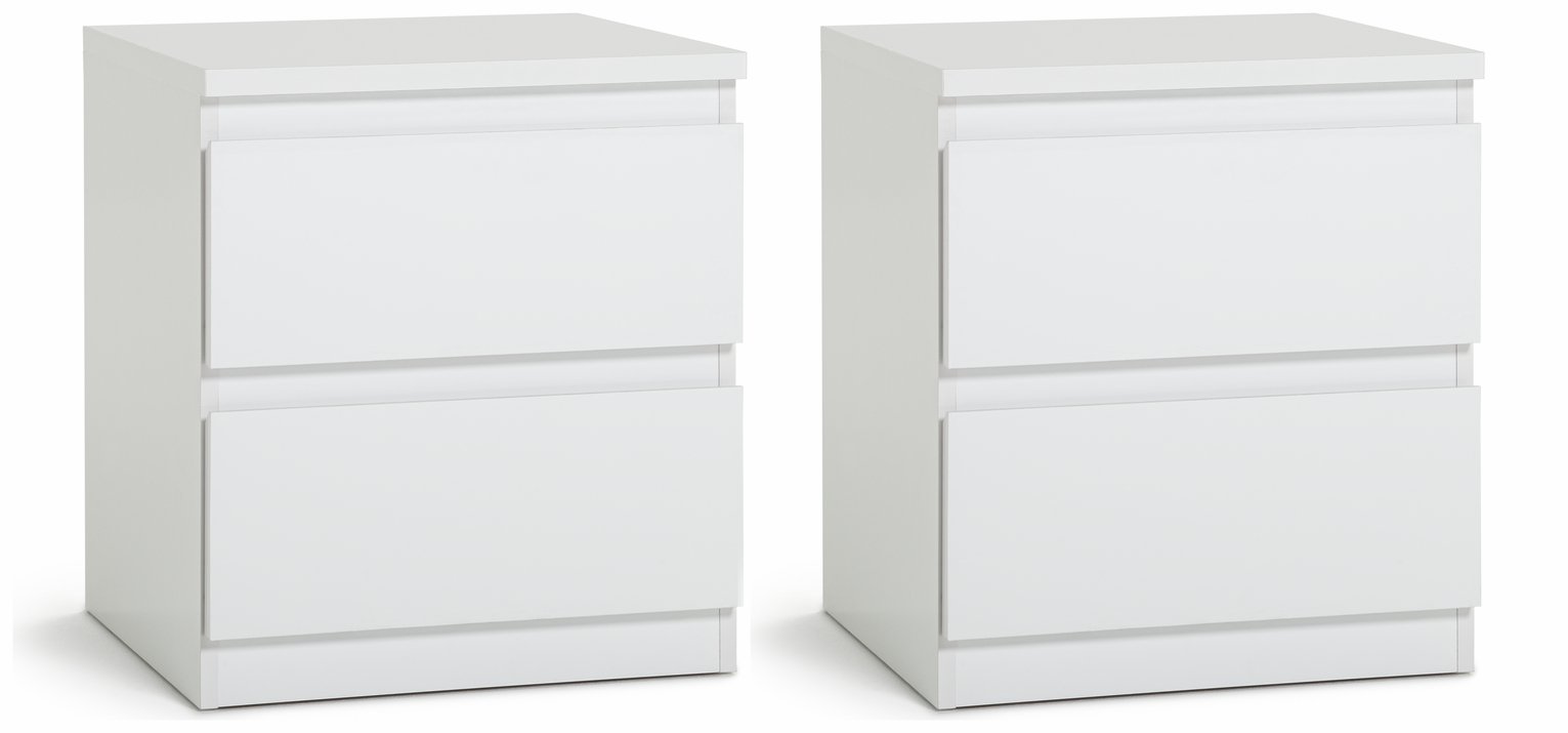 Argos Home Jenson Set of 2 Drawer Bedside Table  