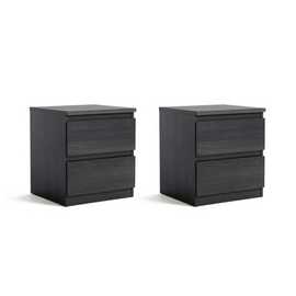Argos Home Jenson Set of 2 Drawer Bedside Table
